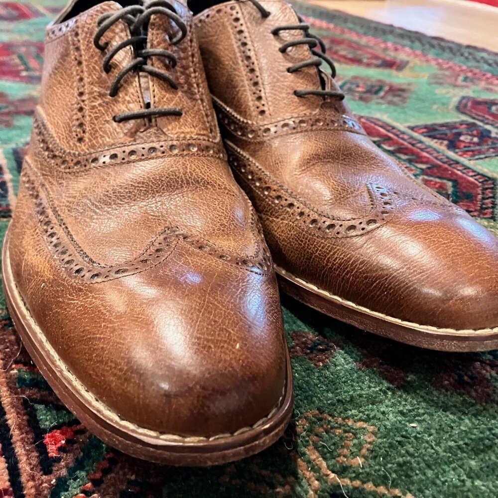 Cole Haan Air Colton Wing Tip Oxford Brown C10027 Mens 11.5 M